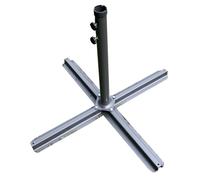 Heavy-Duty Crossed Base Stand for Large Cantilever Parasol - Fits 5.5cm Poles, Fixings Included