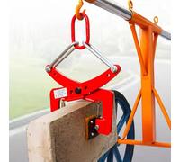 Heavy-Duty Curb Stone Pole Lifting Clamp, Wide-Opening Granite Slab Handling Clamp, Stone Transport Lifting Fixture for Road Construction Projects(Medium)