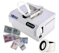 Heavy Duty Currency Strapping Tool, Intelligent Banknote Bundler, 2 Secs Per Bundle, 30 Bundles/Min, Sensor Auto-Start, for Banks, Supermarkets, Tie Paper Money & Cards, 45w Max(Machine+43 Rolls)