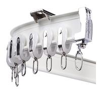 Heavy-Duty Curt Track Rail 1-6m Sliding Curt Rod for RVs Bay Windows & Outdoor Use (Ceiling Mount 4.5m/14.7ft) - Easy Installation & Design