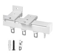 Heavy-Duty Curt Track Rail Glossy Aluminum Single-Track System for Smooth Gliding Curts Ceiling or Wall Installation Ideal for Heavy Drapes and Curts.