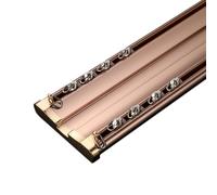 Heavy-Duty Curtain Conjoined Double Track Ceiling Mounting Rails, Versatile Partition for Living Room Bedroom Home Office Room Divider(METALLIC,450CM)