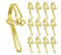 Heavy Duty Curtain Hooks,100 PCS Metal Curtain Header Tape Drapery Hooks for Pencil Pleats Curtains,Window Curtain(GOLD)