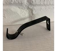 Heavy Duty Curtain Pole Brackets 19mm 28mm Black Antique Brass & Brushed Nickel, 19mm Black