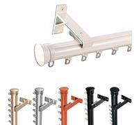 Heavy-Duty Curtain Pole for Wall Mount, Roman Rod Curtain Rail Track System, Suitable for Living Room