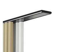 Heavy-Duty Curtain Track 2-Channel Aluminum Rod 1-6m Silent Rollers for Office Living Room Bedroom - Black 5.2m Adjustable Ceiling Mount Curtain Rail