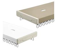 Heavy Duty Curtain Track Ceiling Mounted, 3.3ft to 16.5ft Adjustable Aluminium Alloy Double Rail with Nano Rollers for Smooth Operation