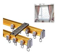 Heavy Duty Curtain Track for Bedroom Bendable Ceiling Rail Double Curtain Rod with Rollers Aluminum Alloy Top Loading 3.9M (13Ft) - Perfect for Home Decor