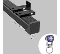 Heavy-Duty Curtain Track Nano Silence Ceiling or Wall Mount Rails for Living Room & Bedroom Room Divider 4M/13FT Available in White & Black