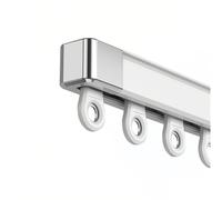 Heavy Duty Curtain Track System 1.7m/5.58FT Ceiling Mount Adjustable 70-600cm Quiet Rollers Durable White Design for Curtains Drapes & Room Dividers - Easy Installation