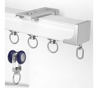 Heavy Duty Curtain Track System Adjustable 3ft 13ft Wall Mount Rail Roller Room Divider Aluminium Ceiling Track for Showers Bay Windows & Space Saving Solutions
