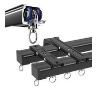 Heavy-Duty Curtain Track System - Double Ceiling Mount Smooth Sliding Conjoined Curtain Rail for Home, Office, Living Room and Outdoor Use
