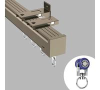 Heavy-Duty Curtain Track System for Ceiling or Wall Mount Silent Operation Room Divider 2M/6.5FT White & Champagne Options for Living Room & Bedroom