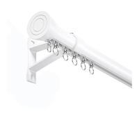 Heavy Duty Curtain Tracks Rods - Easy Install Roman Curtain Rails for Living Room & Bedroom Privacy - 2.5M/98.4IN White ColorMounting Solution