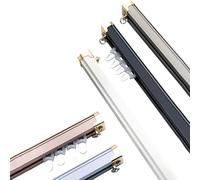 Heavy Duty Curtain Tracks System, Room Divider Track,Ceiling Or Wall Mount Aluminum Curtain Rod To Create A Private Space(Black,240cm/7.9ft(2 * 120cm))