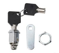 Heavy Duty Cylinder Cam Lock For Filing Cabinet Drawer Mailbox Locker Cupboard Door With 2 Keys Bright Chrome Finish 25mm Size(20mm)