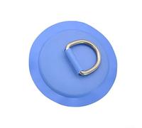 Heavy Duty D-Ring Pad for Inflatable Boat for canoe Raft - Strong PVC Base with Steel Ring 10x0.2cm Blue