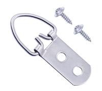 Heavy Duty D Ring Picture Hangers with Screws, Large Wide D-Ring Picture Hanging Hardware, 40 Pcs 2 Holes Picture Hooks for Paintings, Mirror, Clock, Decoration, Artwork Picture Frame