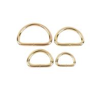 Heavy Duty D-Shackle, 5Pcs Bag Strap Metal Buckles D Ring Belt Buckle Clasp Leather Craft Garment Handbag Webbing Hook Connector DIY Parts(LightGold,38mm)