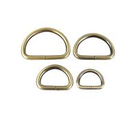 Heavy Duty D-Shackle, 5Pcs Bag Strap Metal Buckles D Ring Belt Buckle Clasp Leather Craft Garment Handbag Webbing Hook Connector DIY Parts(Brass,17mm)