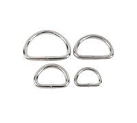 Heavy Duty D-Shackle, 5Pcs Bag Strap Metal Buckles D Ring Belt Buckle Clasp Leather Craft Garment Handbag Webbing Hook Connector DIY Parts(Silver,38mm)