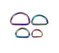 Heavy Duty D-Shackle, 5Pcs Bag Strap Metal Buckles D Ring Belt Buckle Clasp Leather Craft Garment Handbag Webbing Hook Connector DIY Parts(Colored,13mm)