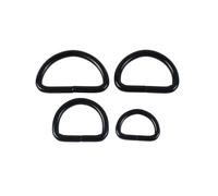Heavy Duty D-Shackle, 5Pcs Bag Strap Metal Buckles D Ring Belt Buckle Clasp Leather Craft Garment Handbag Webbing Hook Connector DIY Parts(Black,25mm)