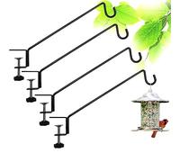 Heavy Duty Deck Bird Feeder Hanger Hook for Railing 13 Inch 4 Pack for Bird Feeders,Planters,Plants Flower Suet Baskets,Lanterns,Wind Chimes Holiday Decoration (4 Pack)