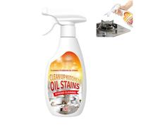 Heavy Duty Degreaser Spray - 240ml Multi-Purpose Kitchen Cleaner, Powerful Oil Stain Remover for Stoves, Range Hoods, Grills & Countertops, Non-Irritating Formula with Fresh Lemon Scent (240ml)