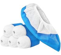 Heavy Duty Deluxe Shoe Covers, 9.6g with Anti-Slip Sole | Non Woven + CPE Material | Disposable Tear Resistant | Long Life | Heavy Use | Pack of 50