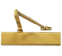 Heavy Duty Designer Commercial Door Closer - LYNN Hardware DC8016 (Brass/Gold)- Surface Mounted, Grade 1, Cast Aluminum, UL 3 Hour Fire Rated and ADA for high Traffic doorways & storefronts
