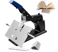 Heavy Duty Desktop Stapler, Flat and Saddle Stitch Binding, Holds Up to 60 Sheets, Adjustable Positioning Platform, Metal Frame Manual Stapler, for Booklets, Magazines, Office Document Binding