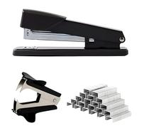 Heavy Duty Desktop Stapler with 26/6 Staples 1 Pack & Metal Staple Remover, Stapler for 40-50 Sheets Ergonomic Metal Design for Home & Office Use, Jam Free Technology 11cm Size