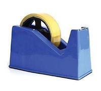 Heavy Duty Desktop Tape Dispenser 25mm - Fits 33m & 66m Rolls with Small & Large Core - Blue Cellotape Dispenser for Office, Home & Packing Use