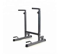 Heavy Duty Dip Station, Push Up Bars Exercise Stand, 100-130cm Adjustable Height, Steel Frame