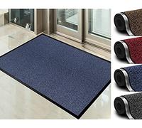 Heavy Duty Dirt Trapper Barrier Mat, Non-Slip PVC, Blue, 80x120cm