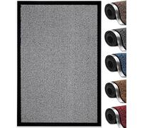 Heavy Duty Dirt Trapper Barrier Mat, Non-Slip PVC, Silver Grey, 60 x 80 cm