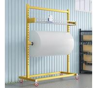 Heavy Duty Dispenser for Bubble Wrap, Stretch Film, Pearl Cotton, and Kraft Paper - Height Adjustable Commercial Packaging Organizer