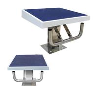 Heavy Duty Diving Board for Swimming Pools, Stainless Steel Base, Non-Skid Surface, 15° Incline for Training and Competitions