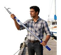 Heavy Duty Dock Hook - Telescoping Boat Pole for Fishing, Mooring, Retrieving, and Rescuing - Non-Slip Grip, Adjustable Length for Versatile Use