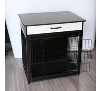 Heavy Duty Dog Cage, Multi-purpose Detachable Tray End Table, Dog House Furniture, Dog House Decoration, Pet House End Table (black 64cm)