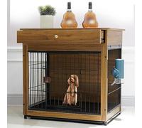 Heavy Duty Dog Cage, Multi-purpose Detachable Tray End Table, Dog House Furniture, Dog House Decoration, Pet House End Table (A 64cm)