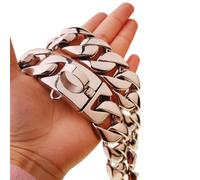 Heavy Duty Dog Chain Collar, Stainless Steel 32mm Cuban Link Design, Durable Neck Chain for Small, Medium, and Large Dogs, 55cm