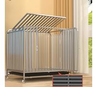 Heavy-duty Dog Crate Indestructible, Six-sided Square Tube Cage, Full Reinforced Large Bottom, for Medium Dogs(78 cm L x 54 cm W x 72 cm H)