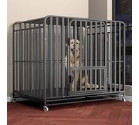Heavy Duty Dog Crates, Dog Kennel Large Indoor, Dog Crate Furniture, Six-sided Galvanized Square Tube Reinforcement (125x95x110)