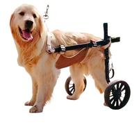 Heavy - Duty Dog Mobility Aid - Dual - Bearing Silent Wheels, Adjustable Frame, Open Crotch, Supports Large Pets (30-65cm Legs)(L)