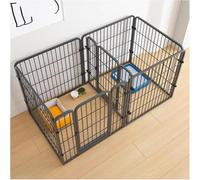 Heavy Duty Dog Playpen, 7 Panel Puppy Pen with Door, Easy Assembly Kennel Enclosure for Small to Medium Dogs and Cats