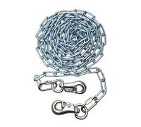Heavy Duty Dog Runner Chain, Dog Tie-Out for Medium to Large Dogs, Welded Steel Chain, 20FT Leash for Dogs Up to 100lbs, Durable and Tangle-Free (Silver)