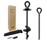 Heavy Duty Dog Tie Out Stake for Outdoor Use, Strong Ground Anchor for Large Dogs Up to 150 lbs, Perfect for Outdoor Dog Run, Yard, Camping Gear, Beach Accessories