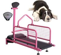 Heavy Duty Dog Treadmill,Multifunctional Pet Running Machine with LCD Display,Indoor/Outdoor Adjustable Speed Running Equipment,for Large,Medium & Small Dogs(Pink)